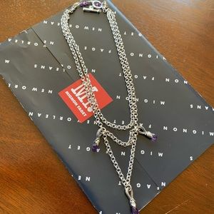 Retired Mignon Faget Amethyst Briolette Festoon Dangle Necklace